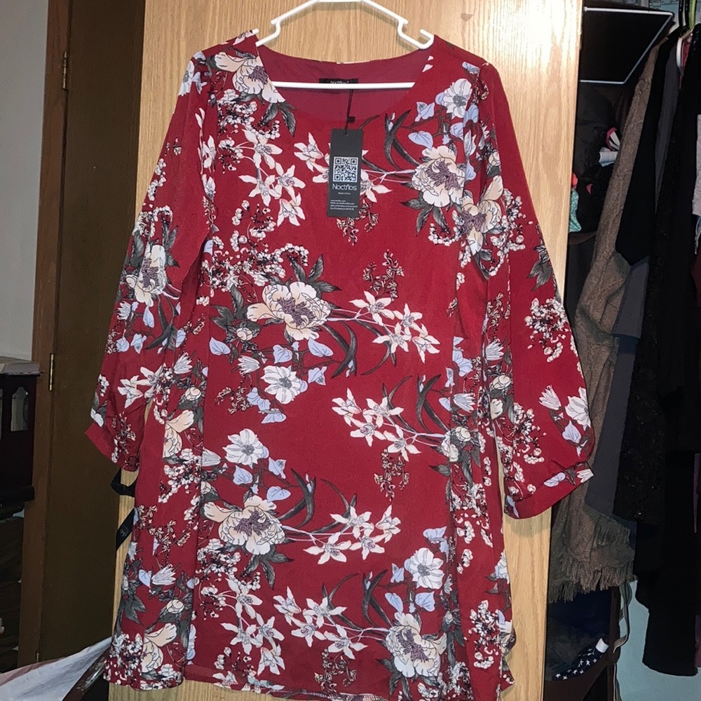 Rich Red floral dress
